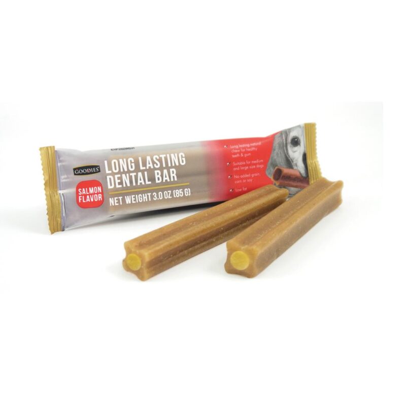 GOODIES 耐嚼型潔牙棒 鮭魚風味 M產品封面圖 GOODIES 耐嚼型潔牙棒 鮭魚風味