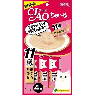 CIAO 啾嚕肉泥 11歲老貓 鮪+鰹產品封面圖 CIAO 啾嚕肉泥 11歲老貓