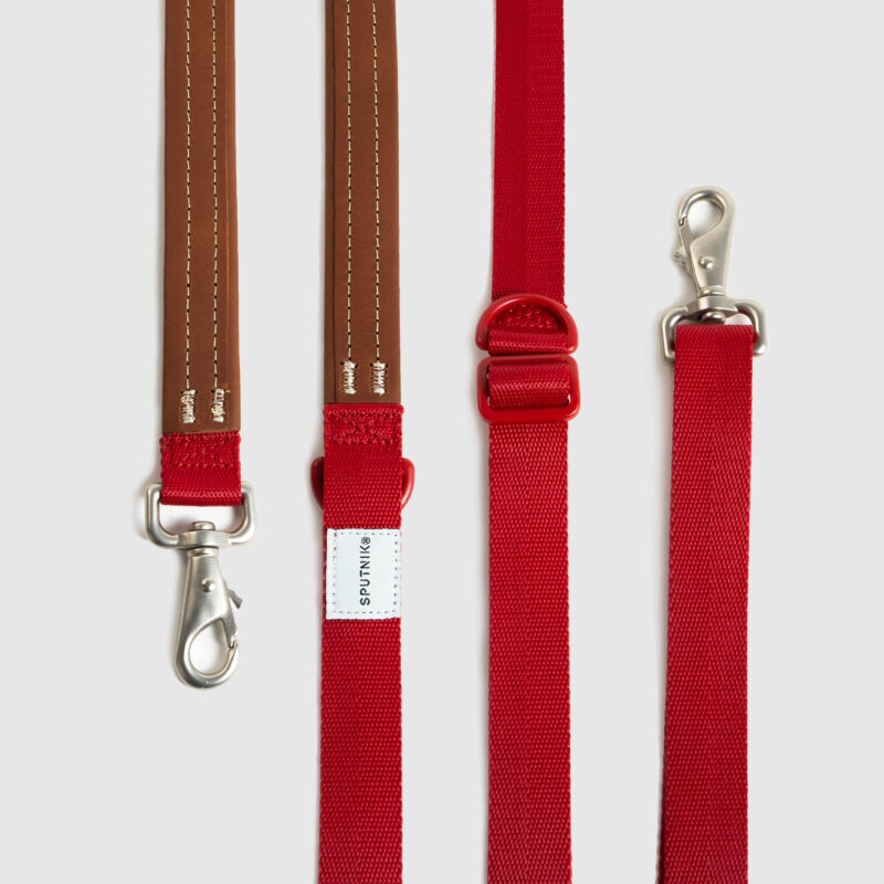 斯普尼克 牽繩 紅色
