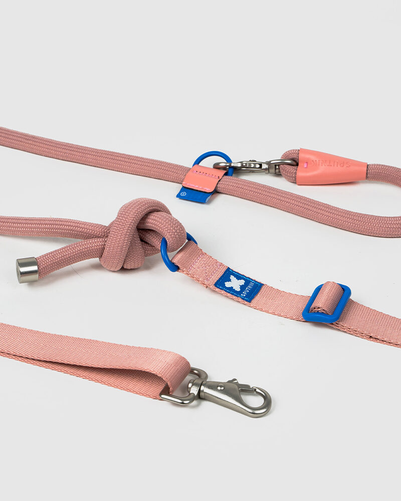 多功能圓牽繩 粉色