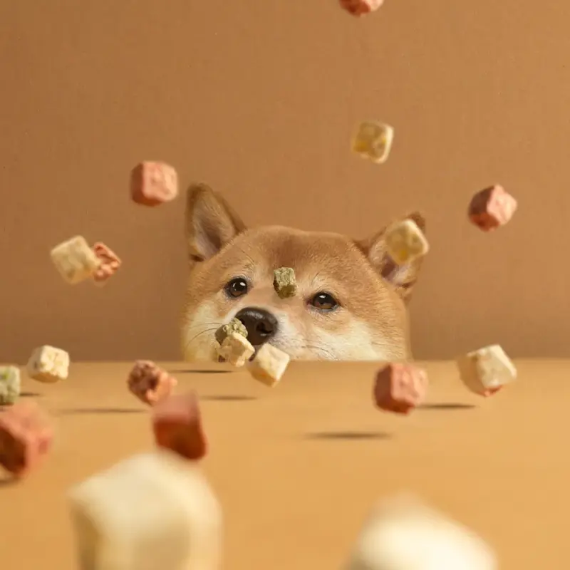 CUBE低卡高纖零食002產品內頁 上層左側產品圖 小犬威力 CUBE低卡高纖零食系列
