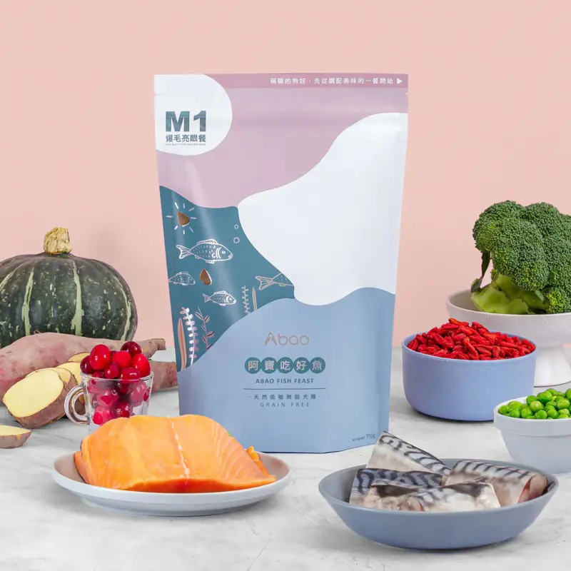M系列拌飯狗飼料002產品內頁 上層左側產品圖 阿寶 M系列無穀低敏犬飼料