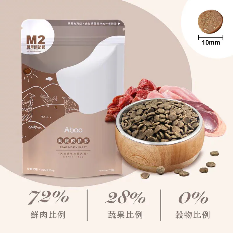 M系列拌飯狗飼料004產品內頁 上層左側產品圖 阿寶 M系列無穀低敏犬飼料